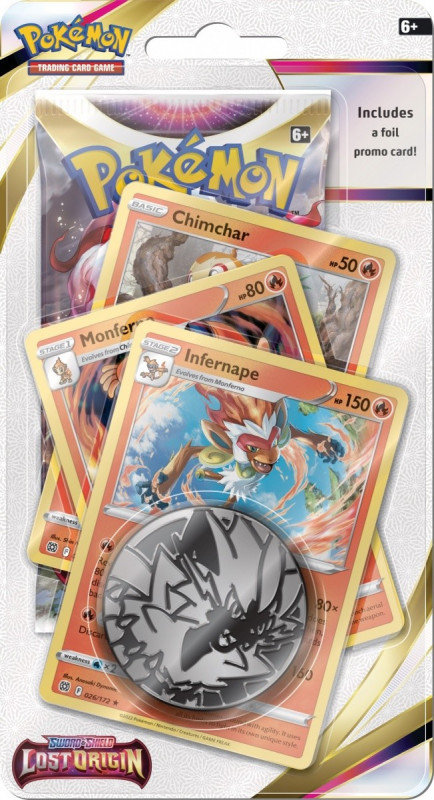 Infernape Premium Checklane Blister from Lost Origin Pokémon card set